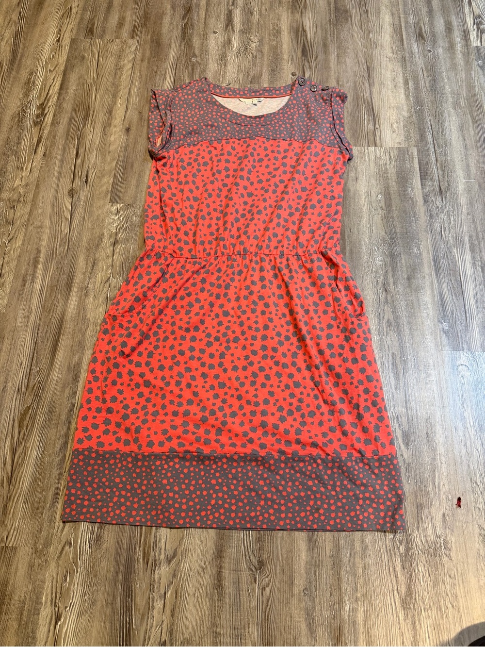 Boden size 12 pink and grey pattern Casual Shift Dress with pockets
